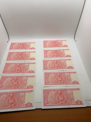 3 Pesos Cubanos Che Guevara (10billetes) S/C