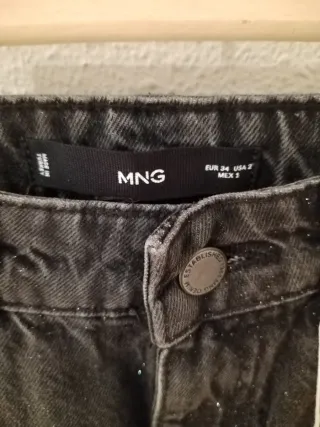 Vaquero gris Mango brillos talla XS nuevo