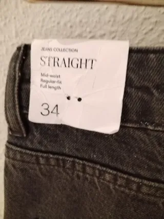 Vaquero gris Mango brillos talla XS nuevo