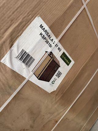 Caseta jardín resina 132x190x203cm 2,47 m² Marsala