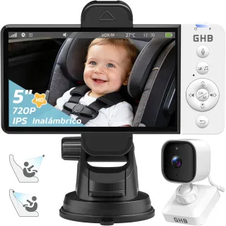 GHB Cámara Bebé Coche 5 720P Inalámbrica