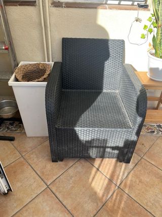 Poltrona da esterno nera