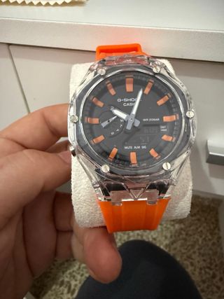 Reloj Casio G-Shock Transparente Naranja