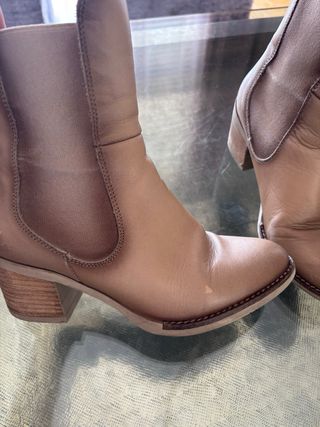 Botines mujer beige/marrón