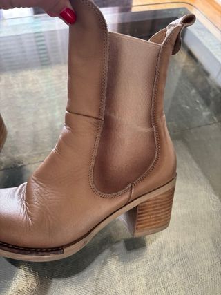 Botines mujer beige/marrón