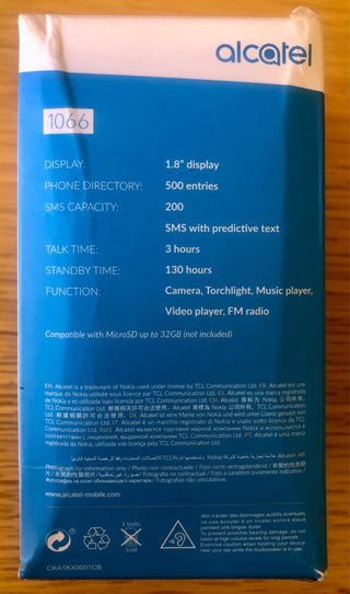 Telefono Mobile Alcatel 1066 Nero