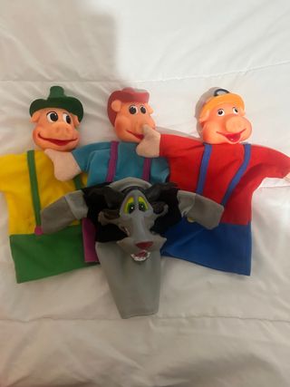 3 Cerditos y Lobo Marionetas
