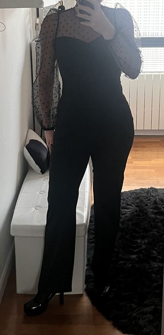 Mono negro tul mangas M