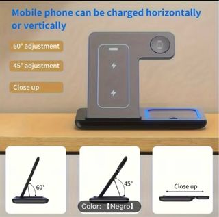 Estación Carga Inalámbrica 3 en 1 Rápida