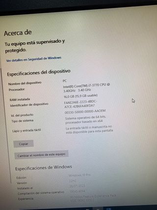 PC Intel Core i7-3770 16GB RAM