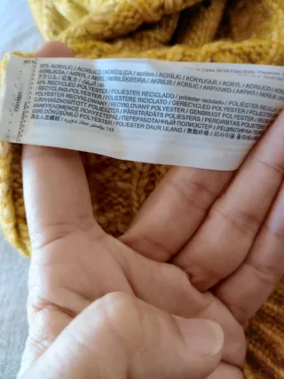 Jersey Mango cuello pico mujer