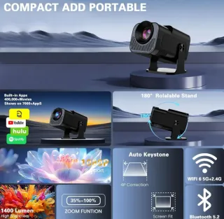 Mini Proyector Gaimoo 4K 1080P