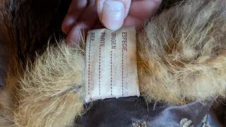 Abrigo de zorro auténtico