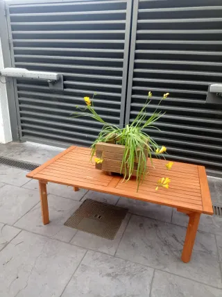Tavolo basso da giardino in legno