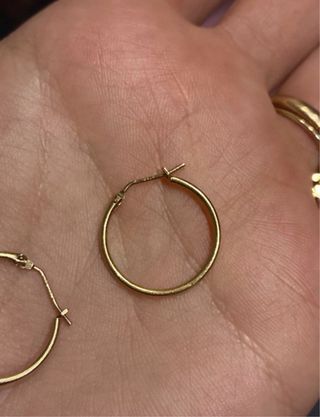 Pendientes Aro Oro Amarillo 9K Time Road