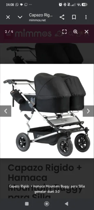 Capazos y Hamacas Mountain Buggy Silla Gemelar