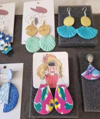 Bonitos Pendientes Plata Multicolor