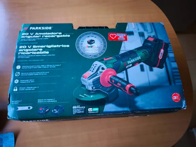 Amoladora Parkside 20V Angular Recargable