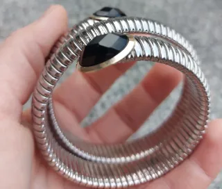 Bracciale tubogas oro 18kt con onice