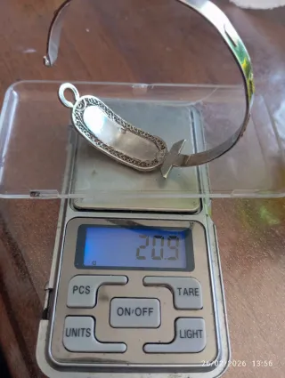 Bracciale Egiziano Oro 14kt e Argento Anni '70