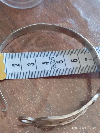 Bracciale Egiziano Oro 14kt e Argento Anni '70