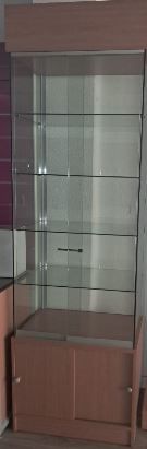 Vitrina expositora cristal y armario