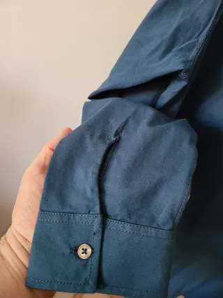 Camiseta Massimo Dutti Manga Larga Azul XXL