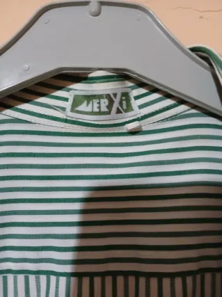 Camisa de rayas caballero verde y blanco