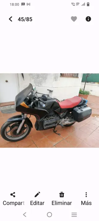 BMW K 75 Negra y Roja