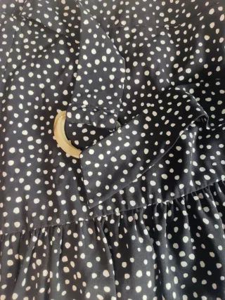 Falda larga Stradivarius lunares talla XS