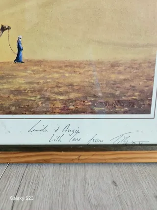 Cuadro firmado Caravana en desierto Tilly Willis