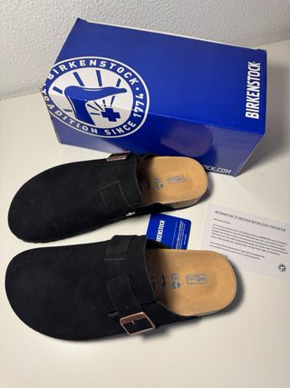 Birkenstock Boston Negras Talla 43 Nuevas Con Caja