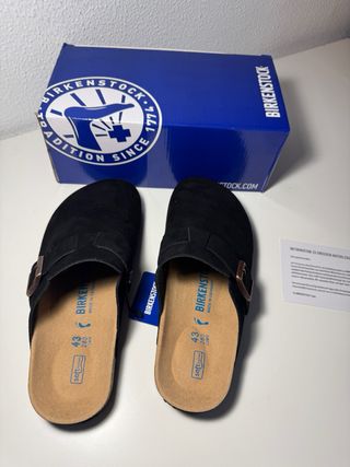 Birkenstock Boston Negras Talla 43 Nuevas Con Caja