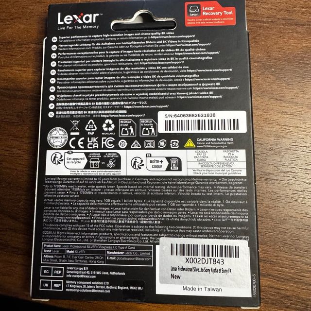 Carta Lexar CFexpress 512GB Tipo A