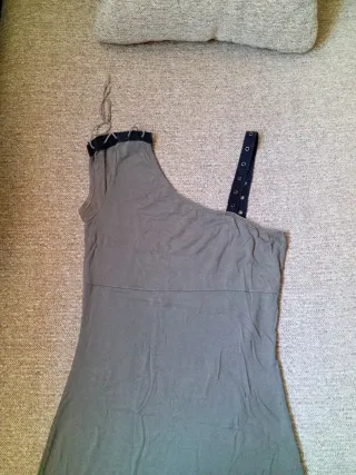 Vestido asimétrico marrón