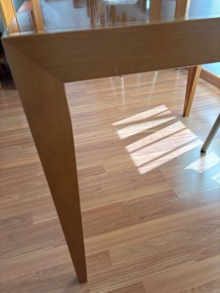 Mesa de comedor extensible hasta 1,80 mt,cerezo