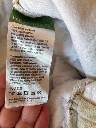 Saco dormir Molis&co con piernas y pies,T1,Tog 2’5