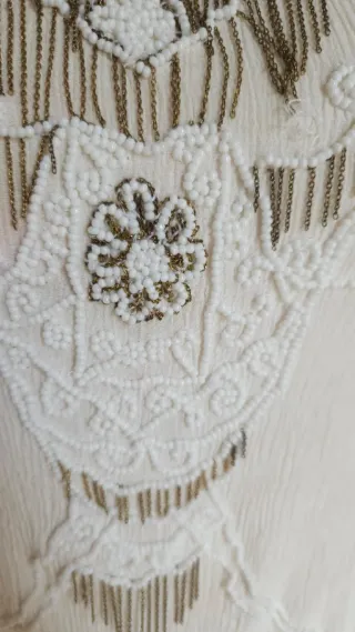 Camiseta Sita Murt Blanca con abalorios