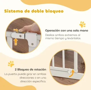 Barrera extensible blanca para perros/bebés