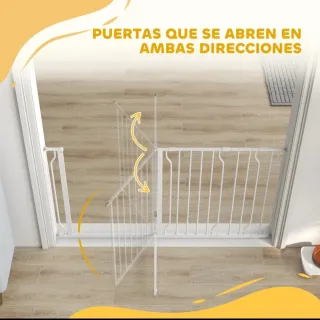 Barrera extensible blanca para perros/bebés