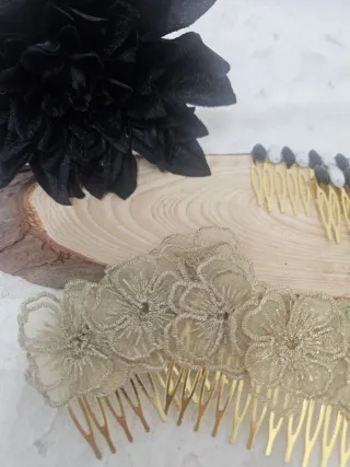 Conjunto flamenca negro y dorafo