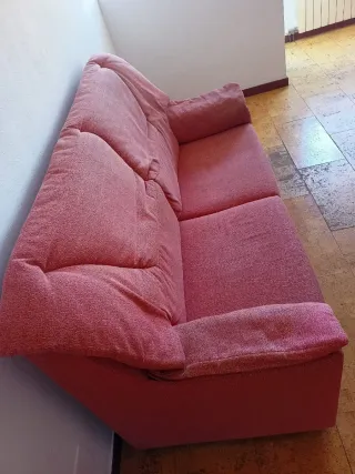 Sofá 2 plazas rosa