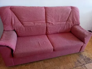 Sofá 2 plazas rosa