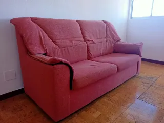 Sofá 2 plazas rosa