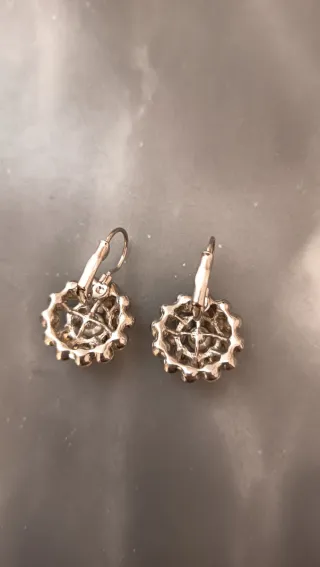 Orecchini fiore con perla e strass