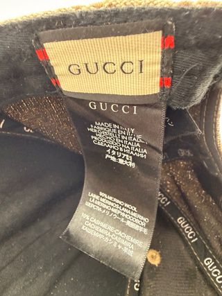 Gorra Gucci Beige y Marrón Talla Única
