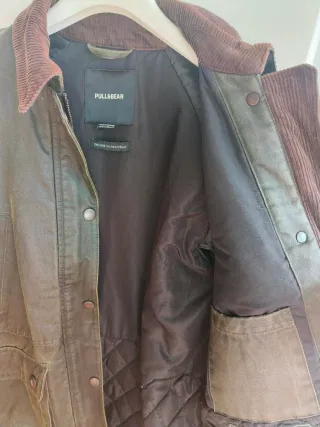 Chaqueta encerada Pull&Bear verde