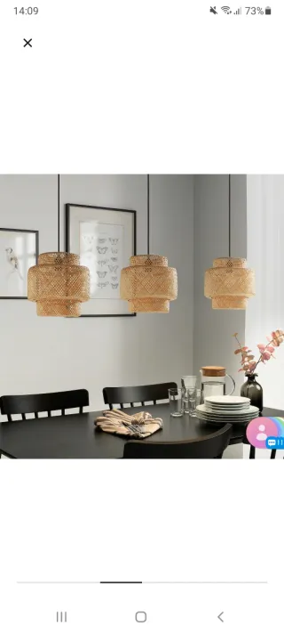 Lámpara de bambú Ikea