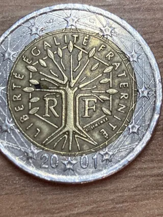 Moneda 2 euros Francia Árbol de la Vida 2001