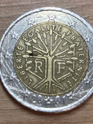 Moneda 2 euros Francia Árbol de la Vida 2001